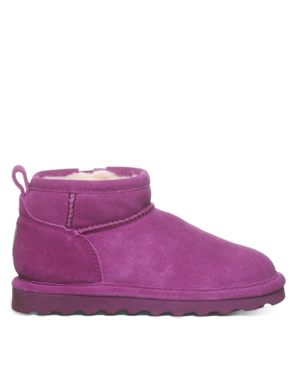 BEARPAW SHORTY HYPNOTIC VIOLET GRAPE PURPLE SUEDE MINI BOOTS 6 NEW! - Picture 2 of 6